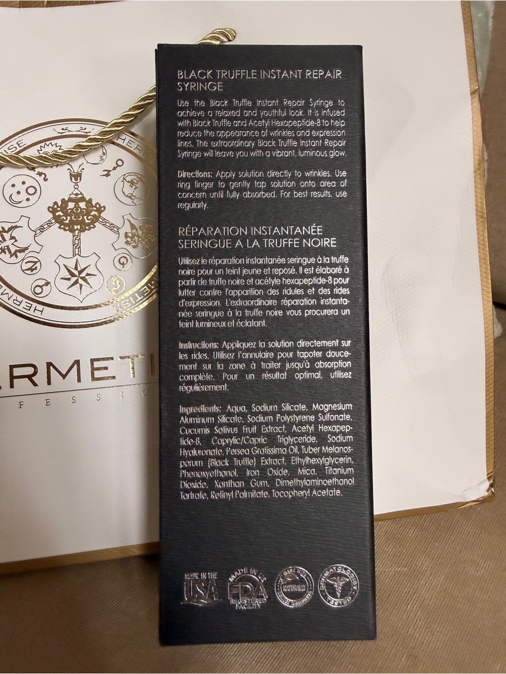 Truffoire Black Truffle Instant Repair Syringe | Antiaging Wrinkle Serum 12g NIB - Picture 4 of 6